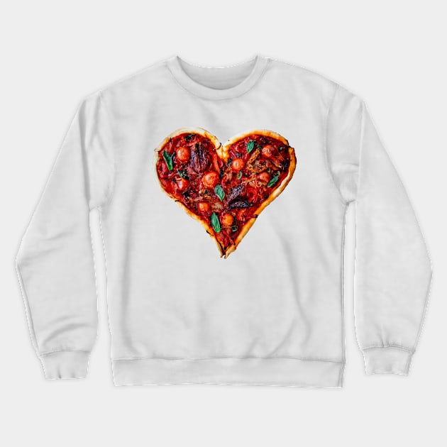 Pizza Heart Crewneck Sweatshirt by ghjura